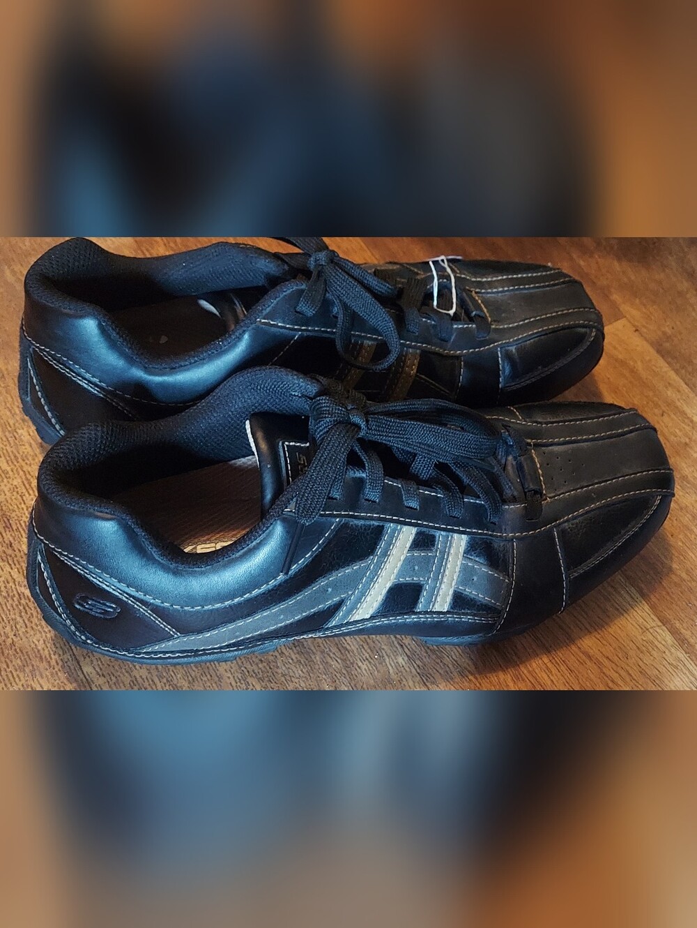 Skechers Men's Citywalk Malton Oxford Sneakers In Black With Tan Accents